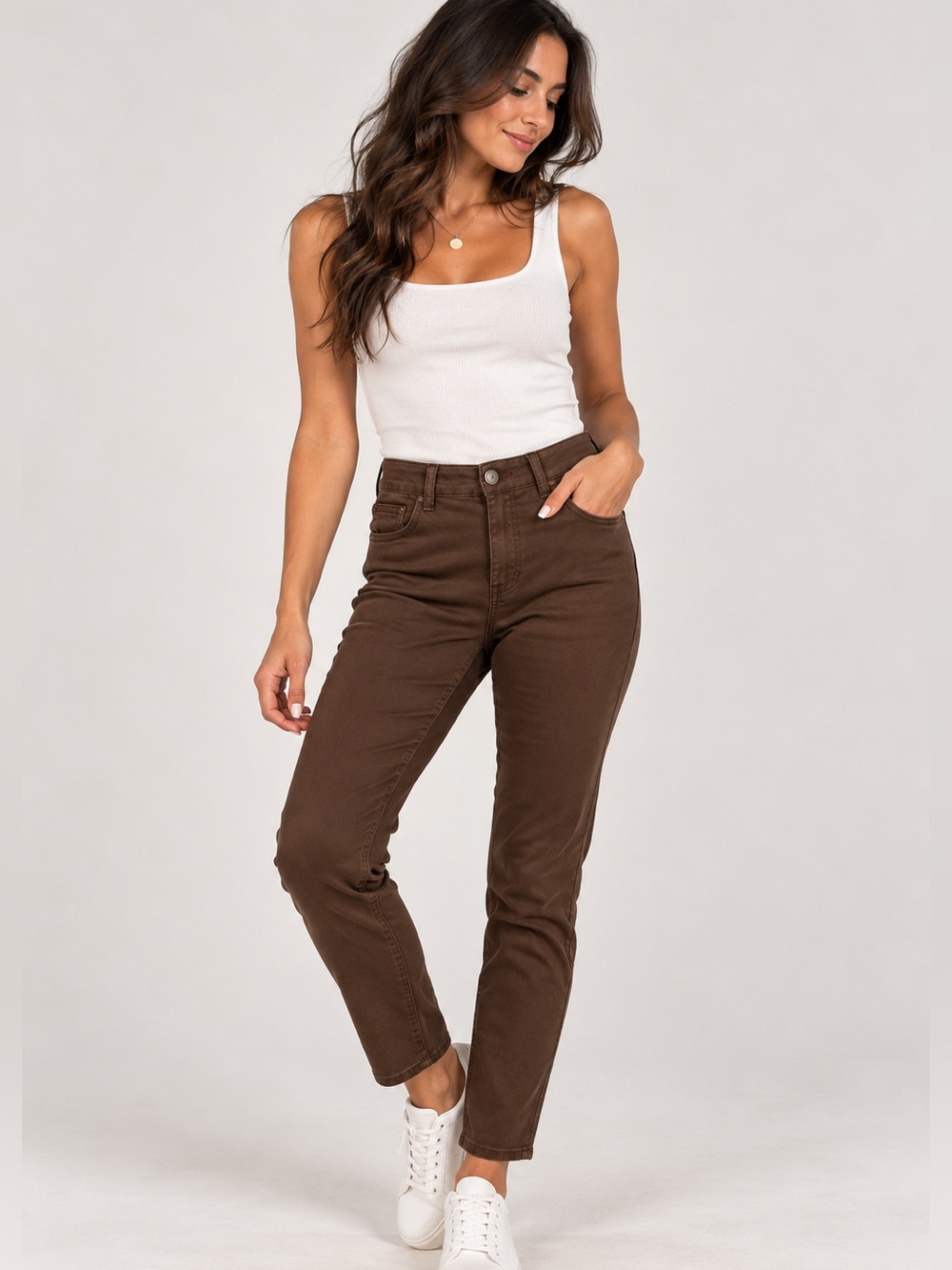 Democracy Ab Solution Brown Skinny Jeans Pants Size 8 Stretch Y2K Casual